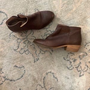 Brown leather shoes